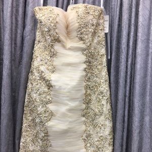 Tony Bowls champagne dress
