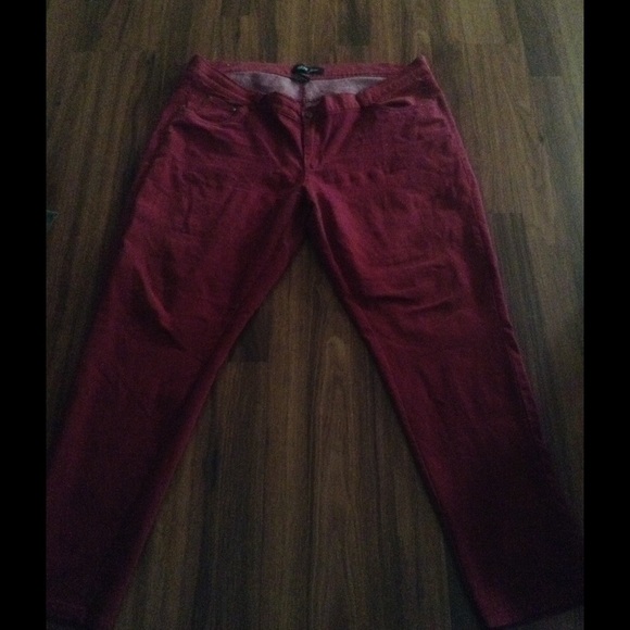 Burgundy jeans