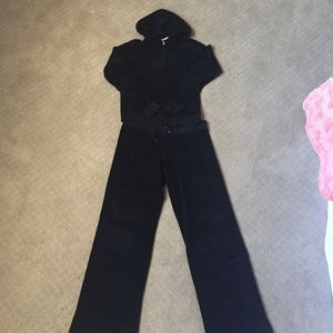 Super Cute Black terry Juicy Couture track suit, L