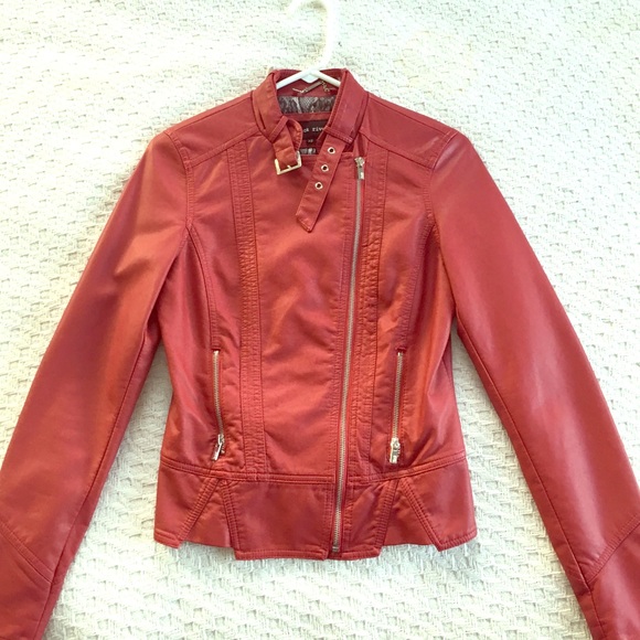 Red Faux-Leather jacket from Black rivet!