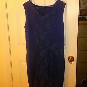 Blue sheath dress