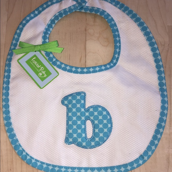 🎈NEW with tags "initial baby" by mudpie bib - Picture 1 of 2