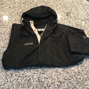 Columbia Rain Jacket - Black - Size Large