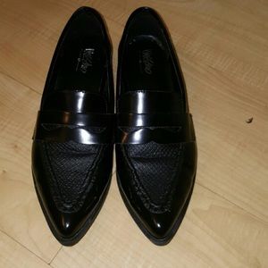 Black loafers