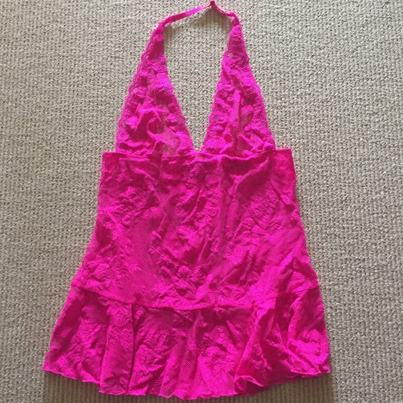 Victoria's Secret Lace Halter Babydoll