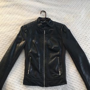 Black Faux-leather jacket!