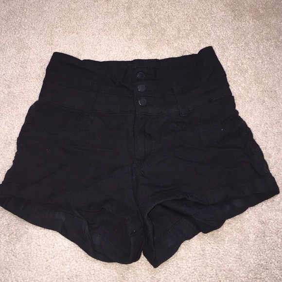 Black high waisted shorts