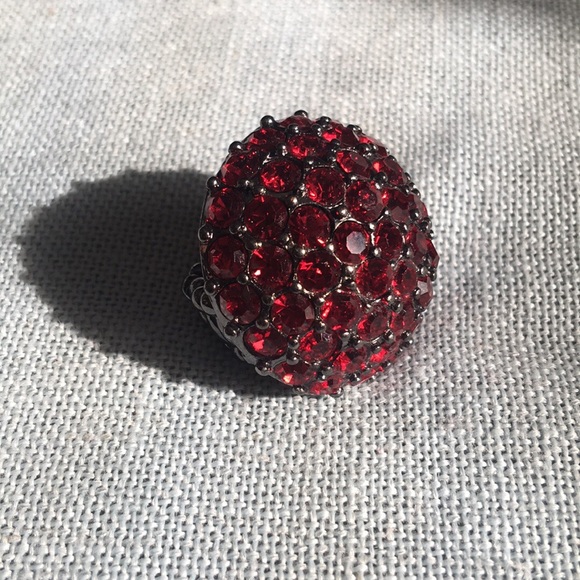 Fancy Red Crystals Accent Ring - Picture 2 of 5