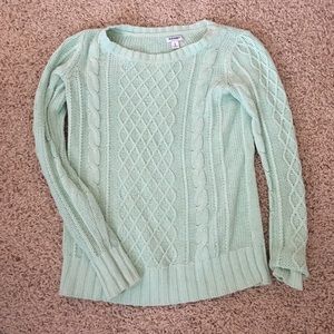 Mint green knit sweater