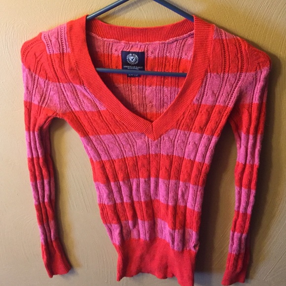 Pink and red American Eagle sweater