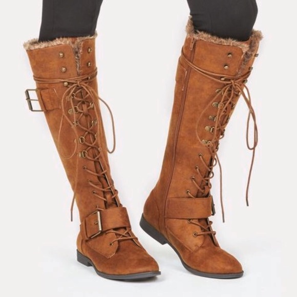 kate spade Shoes - Never Worn Knee High Lace Up Boots