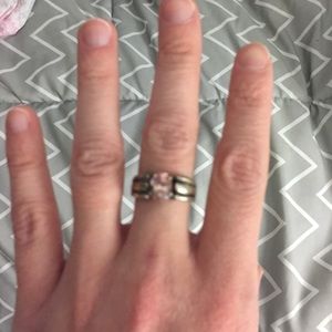 Vintage pink stone ring