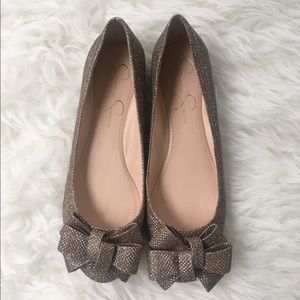 Jessica Simpson Mugara Gold Ballet Flats