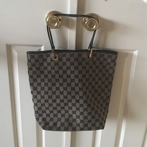Authentic Black and Tan Gucci Tote