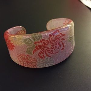 Pink lucite cuff