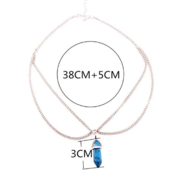 Lilac Stone Pendant Choker - Picture 2 of 2