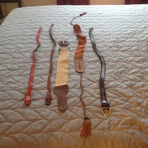 Assorted boho belts and more