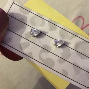 Cute pear shaped earrings sterling silver