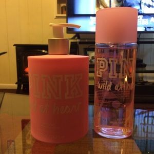 PINK lotion and matching spray