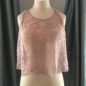 Free People Floral Cropped Tank