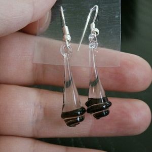 ⚡SALE⚡Swirl drop shaped glass earrings from Mexico