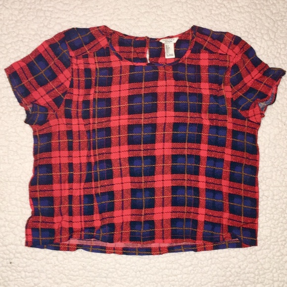 Plaid Crop Top - Picture 2 of 2