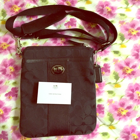 Black Coach cross body bag