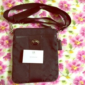 Black Coach cross body bag