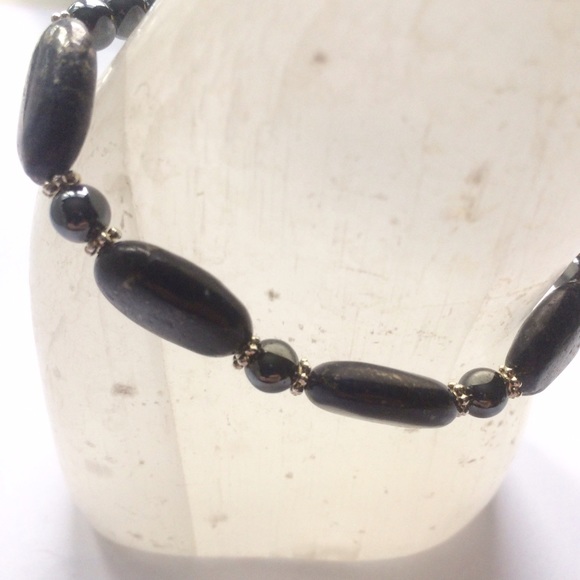‼️⬇️SALE!‼️Blue Goldstone with Hematite Bracelet - Picture 3 of 4