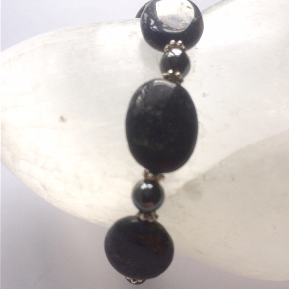 ‼️⬇️SALE!‼️Blue Goldstone with Hematite Bracelet - Picture 4 of 4