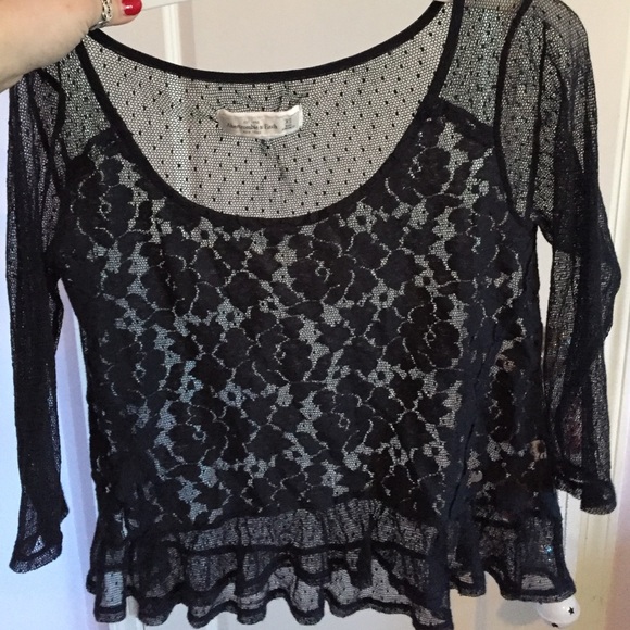 Abercrombie & Fitch  navy blue blouse