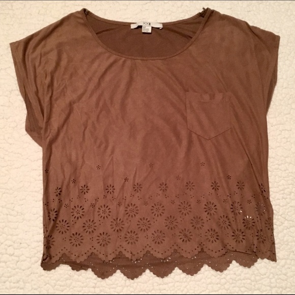 Suede Shirt with Floral Designs - Picture 2 of 3