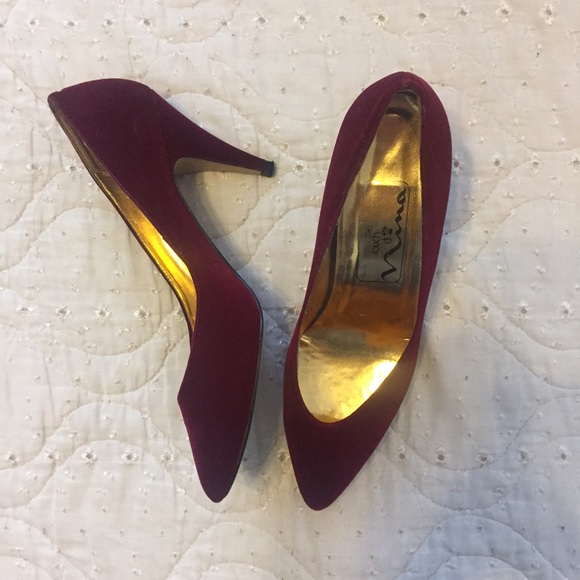 Velvet heels