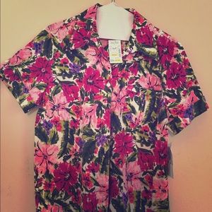 Cappagallo Floral Design Shirt
