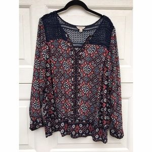 Maroon/Navy Blouse!