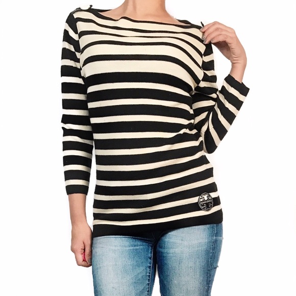 Tory Burch Tops - Tory burch wool striped sweater top
