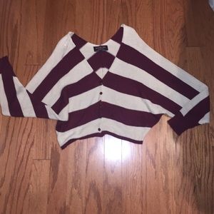 striped sweater button up