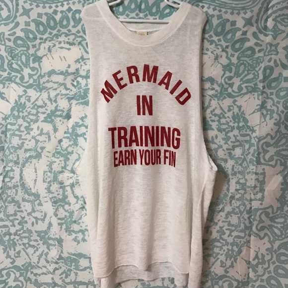 Mermaid in training tank