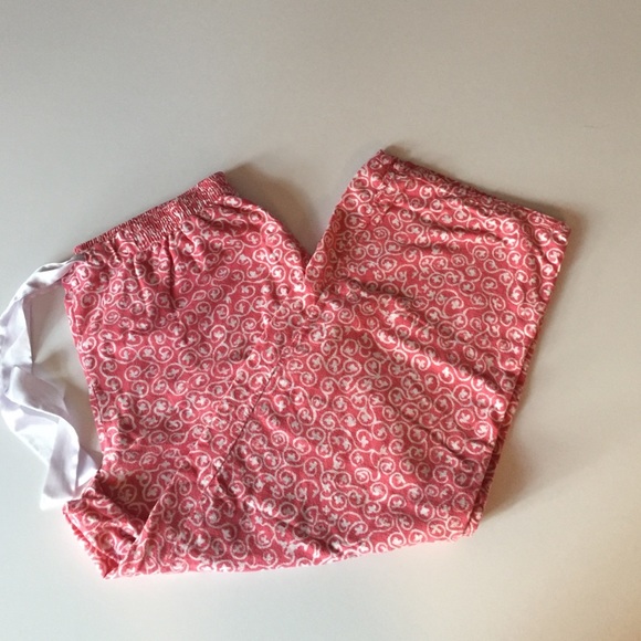 Other - Coral Print Flannel Pajama Pants