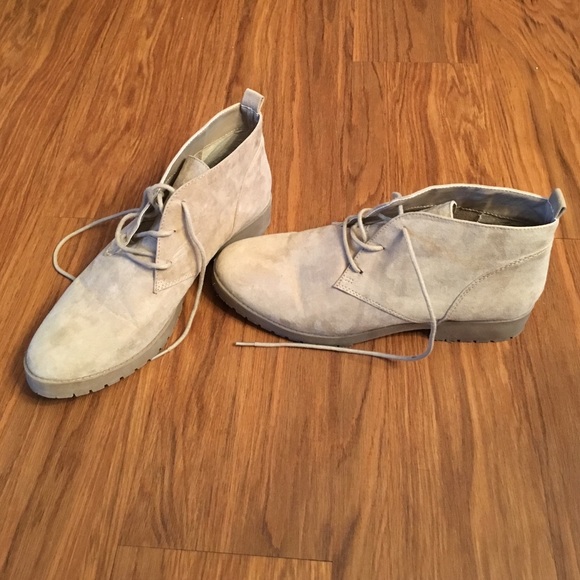 Tan suede shoes