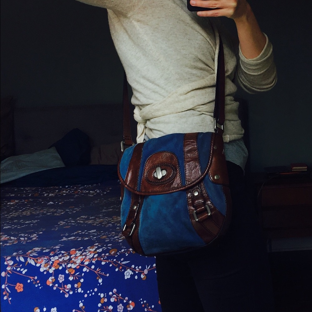 Fossil suede and leather purse
