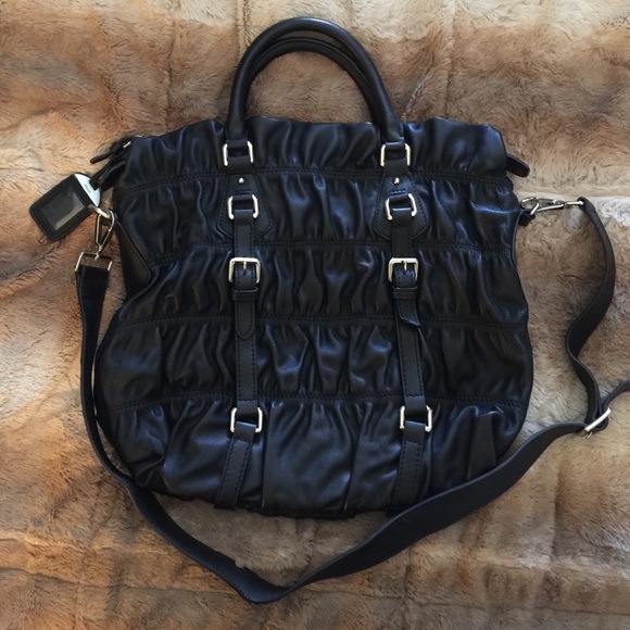prada gaufre leather bag