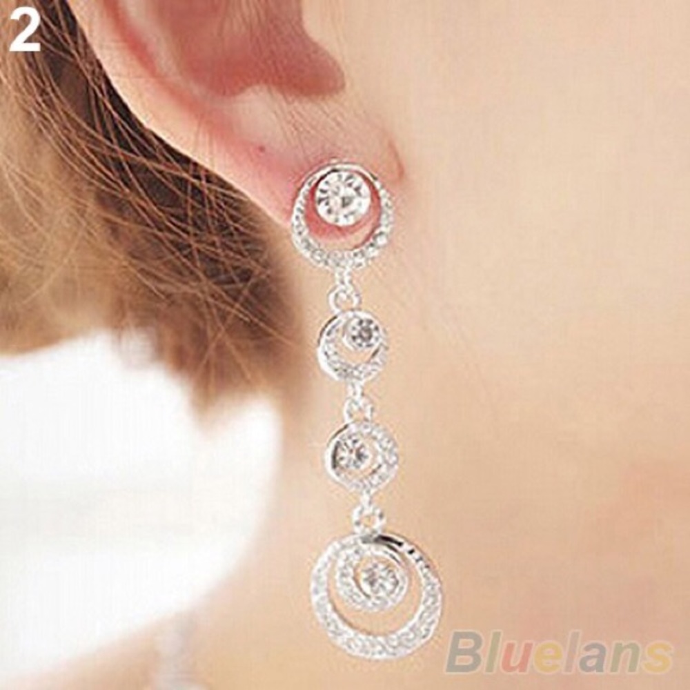 NEW diamond earrings full circle