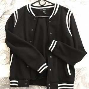 Black &a White Varsity Jacket