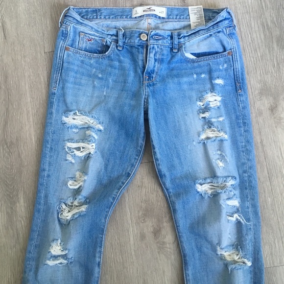 Hollister ripped jeans women's