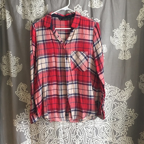 Zara button down top