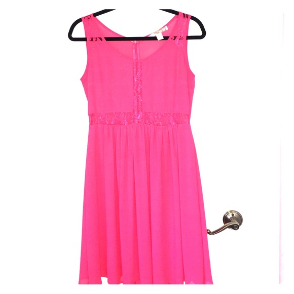 Pink lace dress