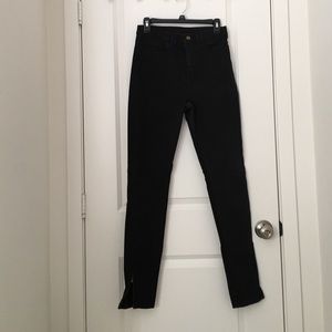 American Apparel high waisted side zipper pant