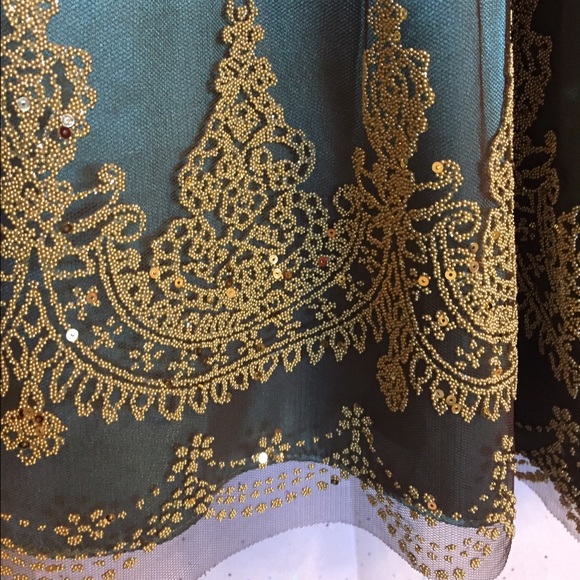 Blue and Brown Dress - Picture 3 of 4