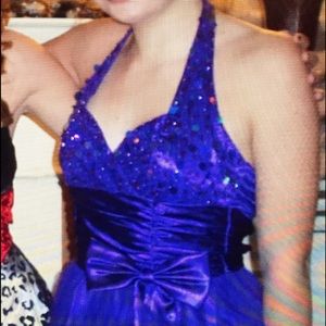 Purple Sequin & Tulle Homecoming/Formal Dress